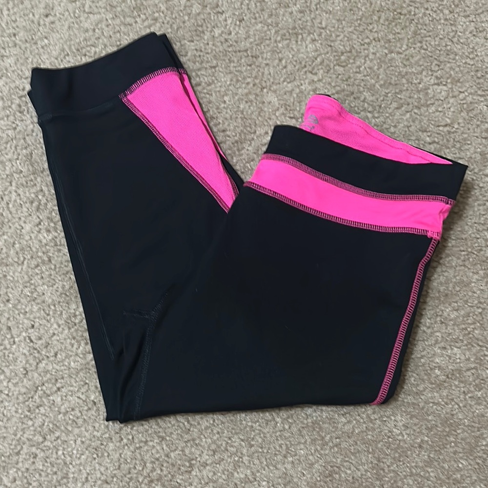 Champion Black and Pink Capri Leggings - Size M